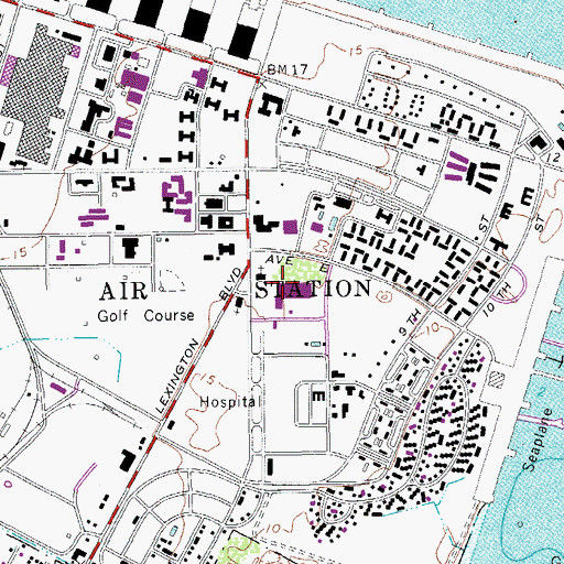 Topographic Map of Naval Health Clinic Corpus Christi, TX