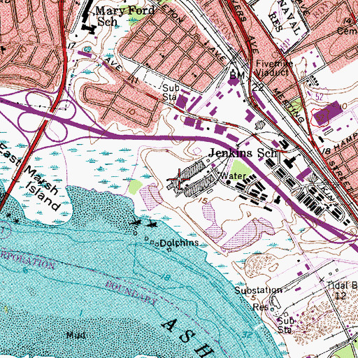 Topographic Map of Roper Hospital North, SC