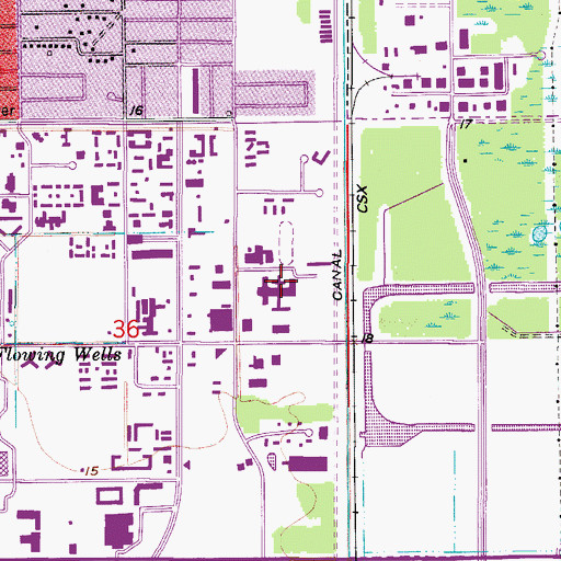 Topographic Map of Southwest Florida Regional Medical Center, FL