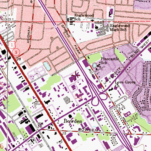 Topographic Map of Specialty Hospital - Jacksonville, FL