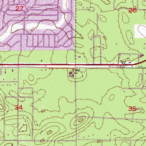 Topographic Map of Springbrook Hospital, FL