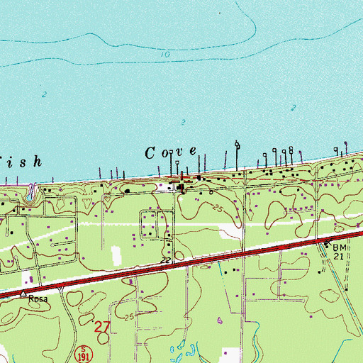 Topographic Map of The Friary of Lakeview Center, FL