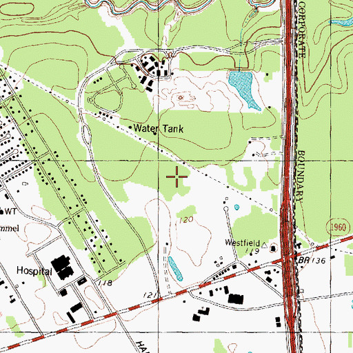 Topographic Map of Kindred Hospital Spring, TX