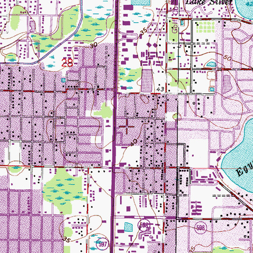 Topographic Map of Florida Hospital Carrollwood, FL