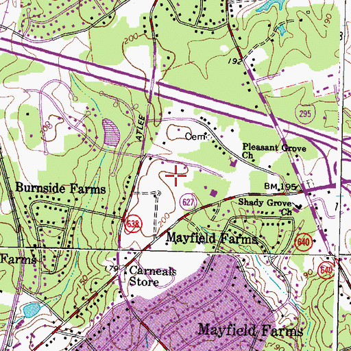 Topographic Map of Memorial Regional Medical Center, VA