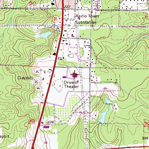 Topographic Map of North Okaloosa Medical Center, FL