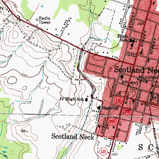 Topographic Map of Our Community Hospital, NC