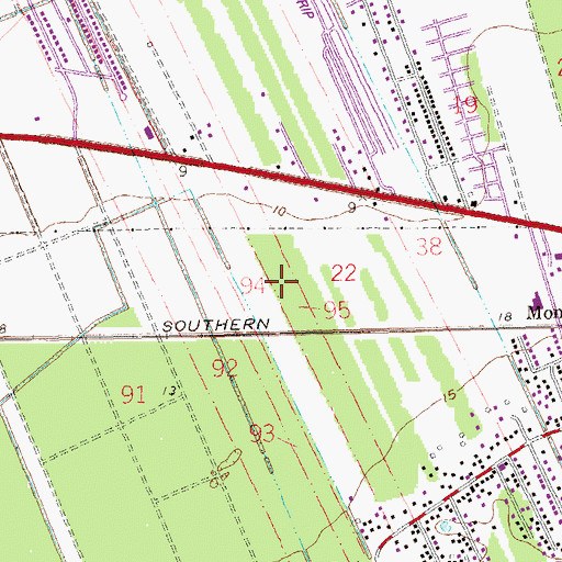 Topographic Map of Oschner Health Center - River Parishes Hospital, LA