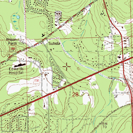 Topographic Map of HealthSouth Rehabilitation Hospital of Tallahassee, FL