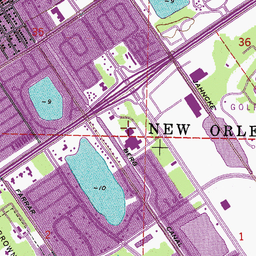 Topographic Map of Lakeland Medical Center, LA