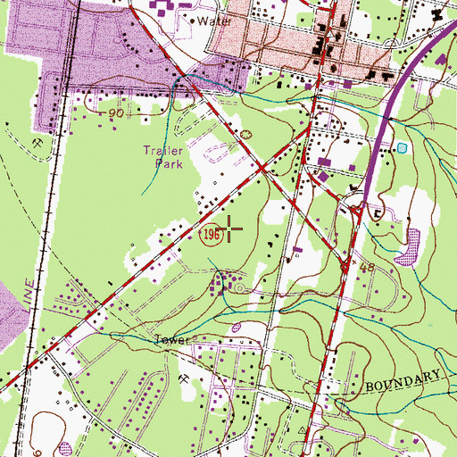 Topographic Map of Liberty Regional Medical Center, GA