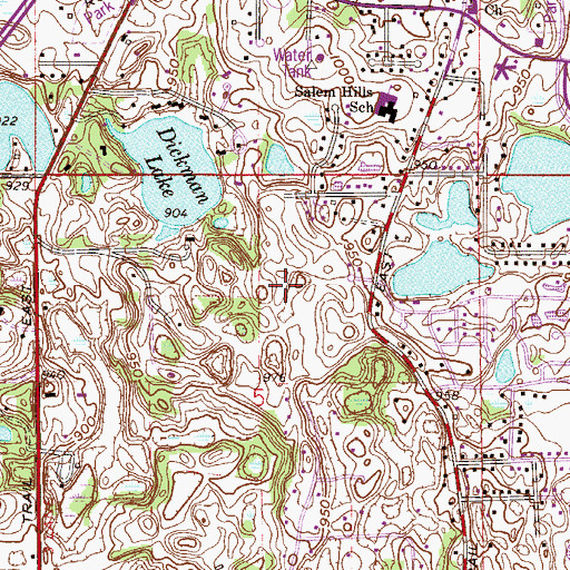 Topographic Map of Harmon Park, MN