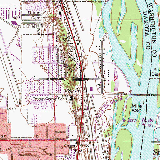 Topographic Map of Concord Park, MN