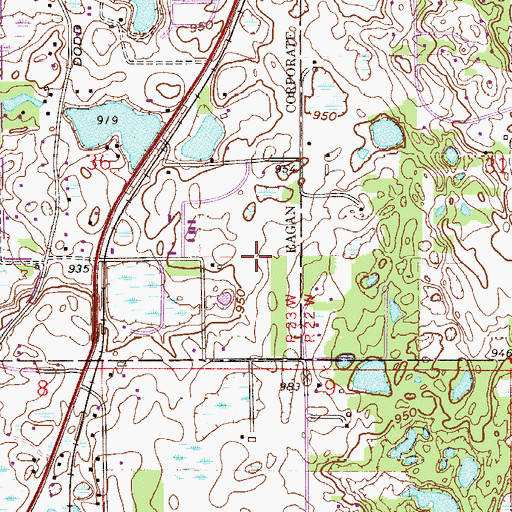 Topographic Map of Hidden Corner Park, MN