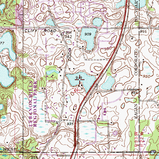 Topographic Map of Fitz Lake, MN