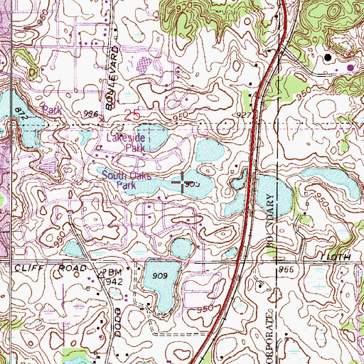 Topographic Map of Hay Lake, MN