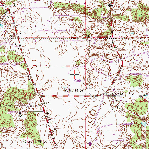 Topographic Map of Rich Valley Park, MN
