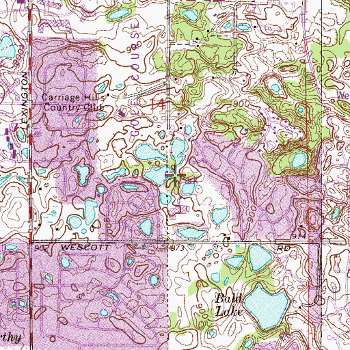 Topographic Map of Mueller Farm Park, MN