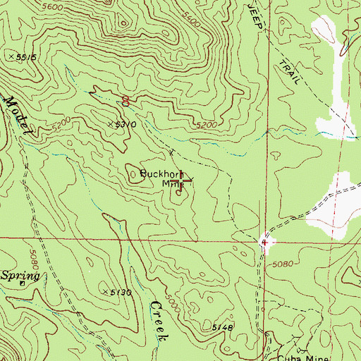 Topographic Map of Buckhorn Mine, AZ