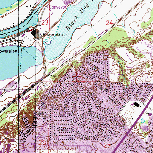Topographic Map of Tennisioux Park, MN