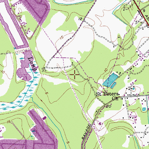 Topographic Map of Bon Secours Saint Francis Hospital, SC