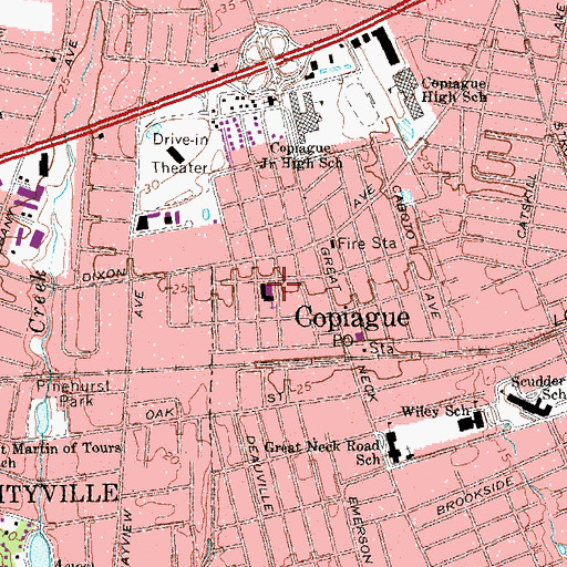 Topographic Map of Our Lady of the Assumption Church, NY