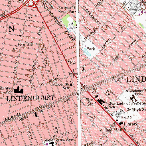 Topographic Map of Saint Johns Church (historical), NY