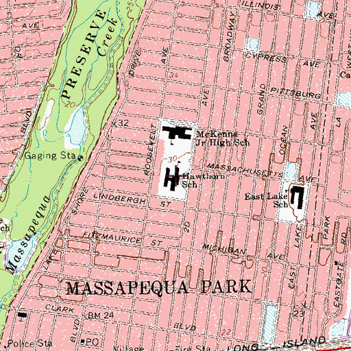 Topographic Map of Fitzmaurie Field (historical), NY