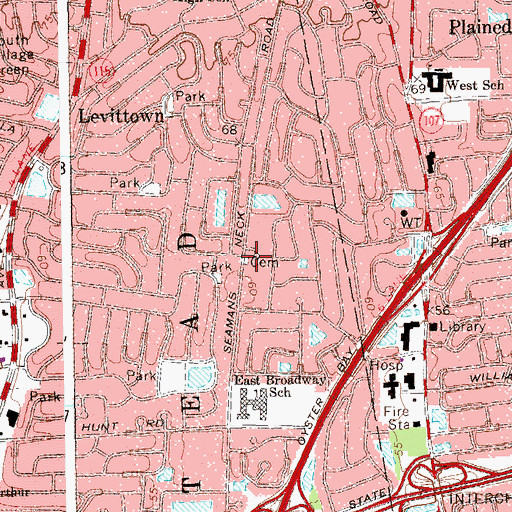 Topographic Map of Bryant Cemetery, NY