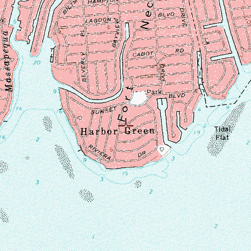 Topographic Map of Port Neck Meadow (historical), NY