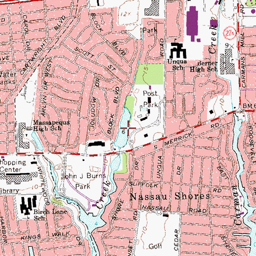 Topographic Map of Unqua Lake, NY