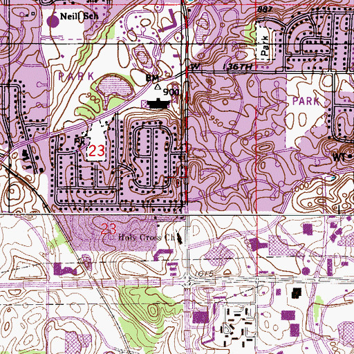 Topographic Map of Acorn Park, MN