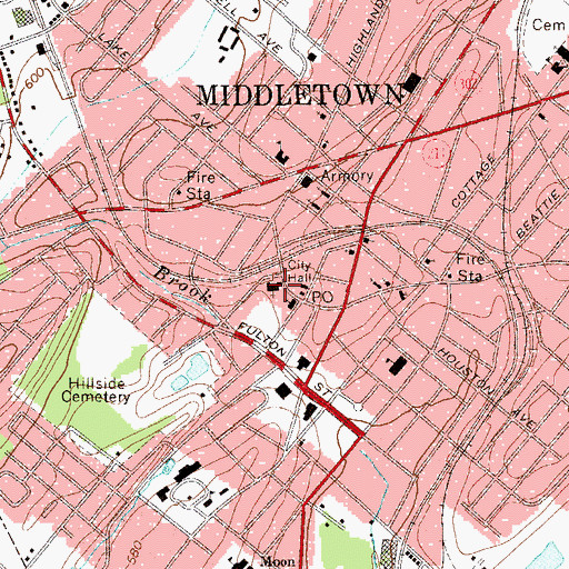 Topographic Map of Church of Our Lady of Mount Carmel, NY
