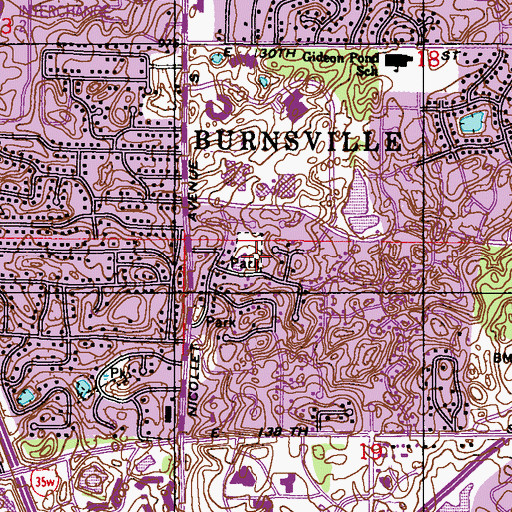 Topographic Map of Krestwood Park, MN