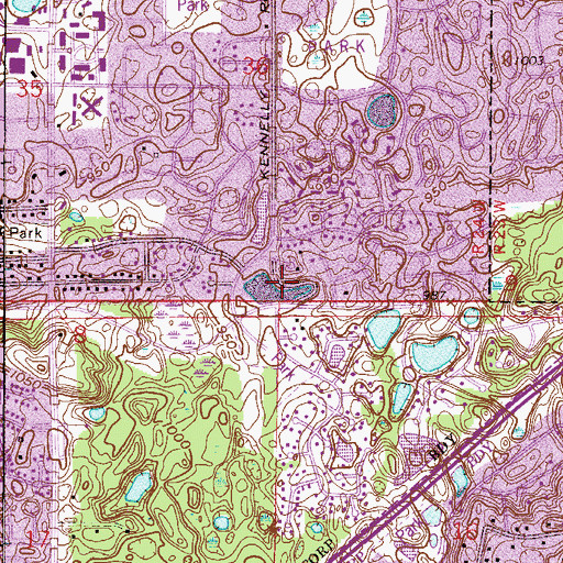Topographic Map of Utecht Pond Park, MN