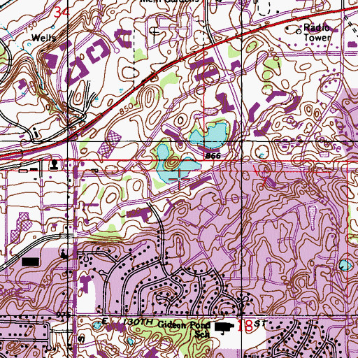 Topographic Map of Crosstown West Park, MN