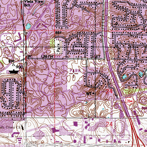 Topographic Map of Colonial Park, MN