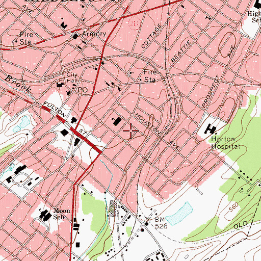 Topographic Map of Academy Avenue Park, NY