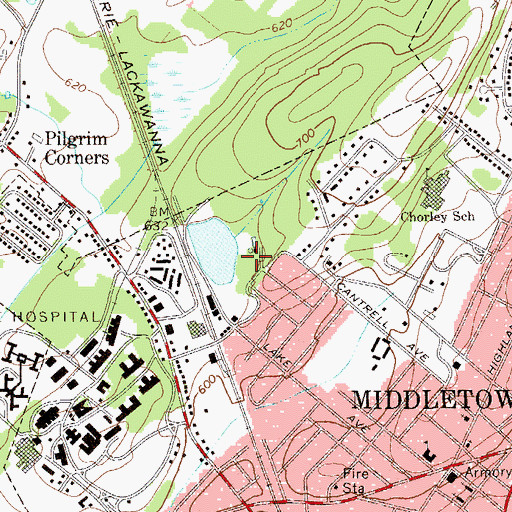 Topographic Map of Fancher Davidge Park, NY