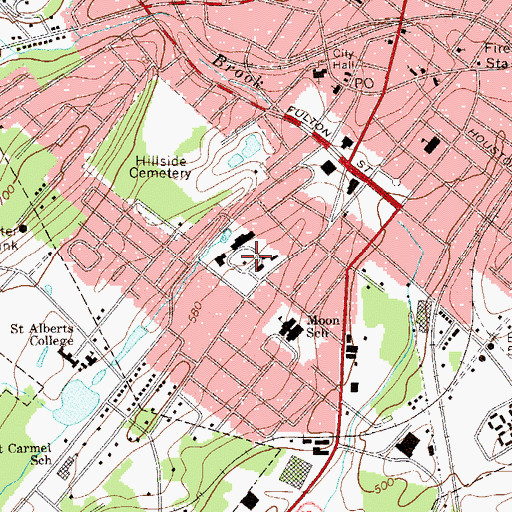 Topographic Map of Orange County Community College, NY