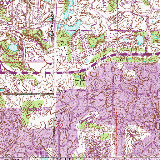 Topographic Map of Nordic Park, MN