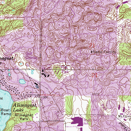 Topographic Map of Wildwood Park, MN