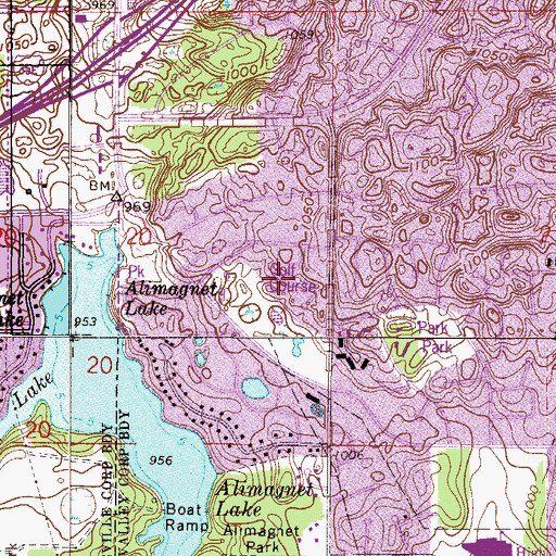 Topographic Map of Apple Valley Golf Course, MN
