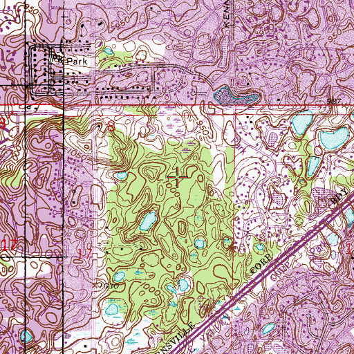 Topographic Map of Terrace Oaks East Park, MN