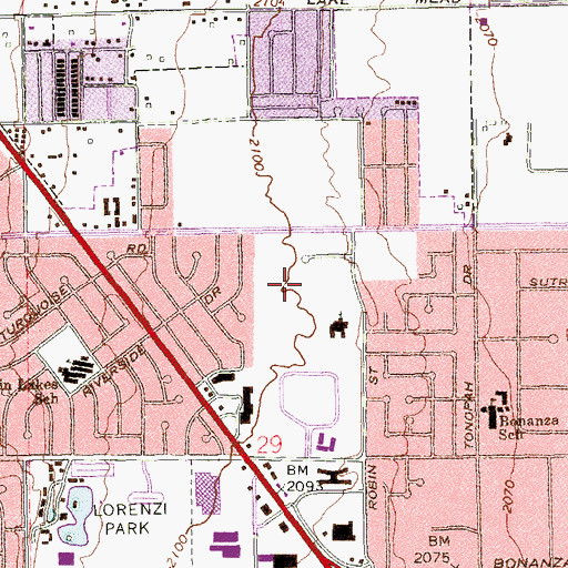 Topographic Map of Clark County School District Virtual High School, NV