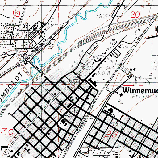 Topographic Map of Leighton Hall, NV