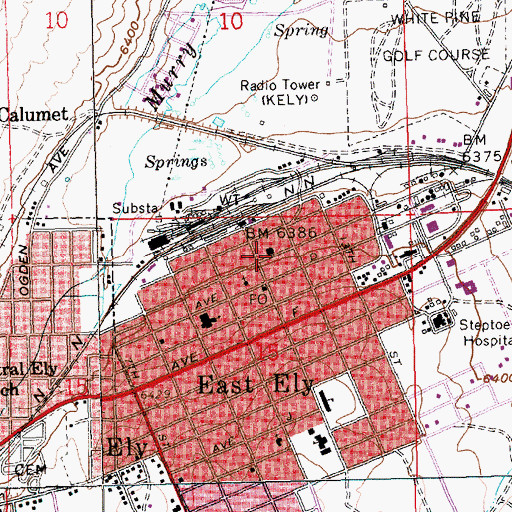 Topographic Map of Early Childhood Center, NV
