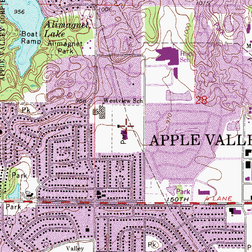 Topographic Map of Hayes Field, MN