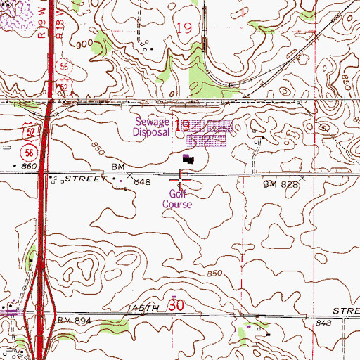 Topographic Map of Rich Valley Golf Course, MN