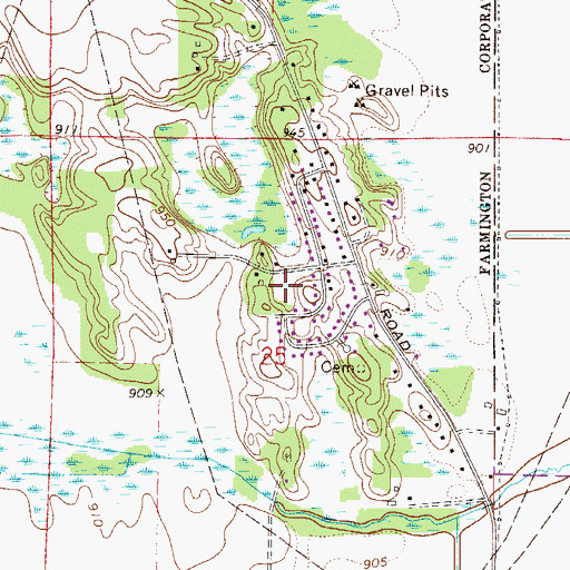 Topographic Map of Pine Knoll Park, MN